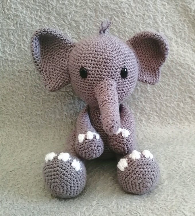 Kuschel Elefant, mini - Häkelanleitung