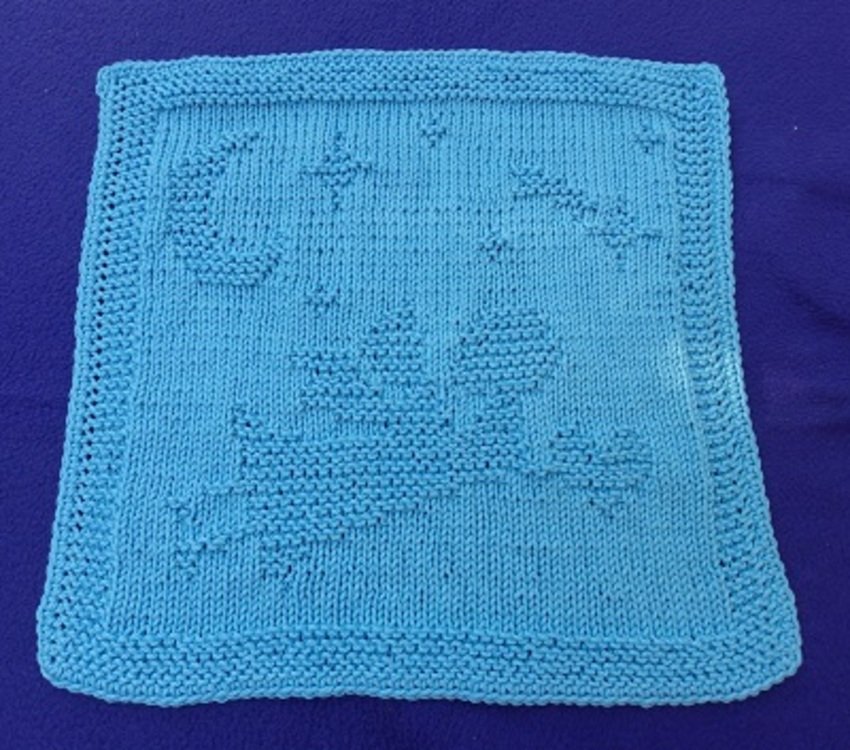 Knitting pattern washcloth / dishcloth &quot;Little Angel&quot; - easy