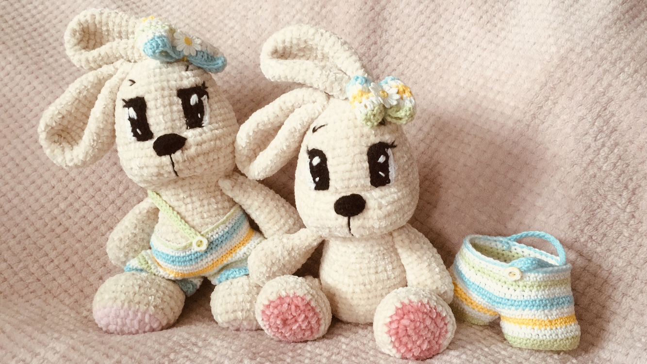 süße Hasen Häkelanleitung Amigurumi Spielzeug (Kaninchen)