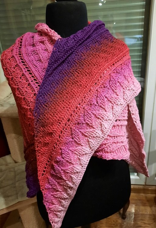 Crochet Pattern Triangular Scarf &quot;Pantariste&quot;