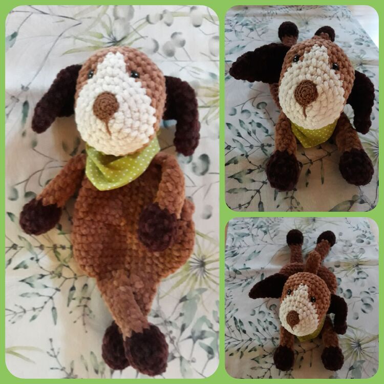 Dog snuggler crochet pattern, puppy lovey crochet pattern, cuddle toy