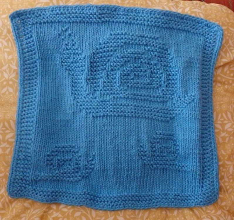 Knitting pattern washcloth / dishcloth &quot;The Snail family&quot; - easy