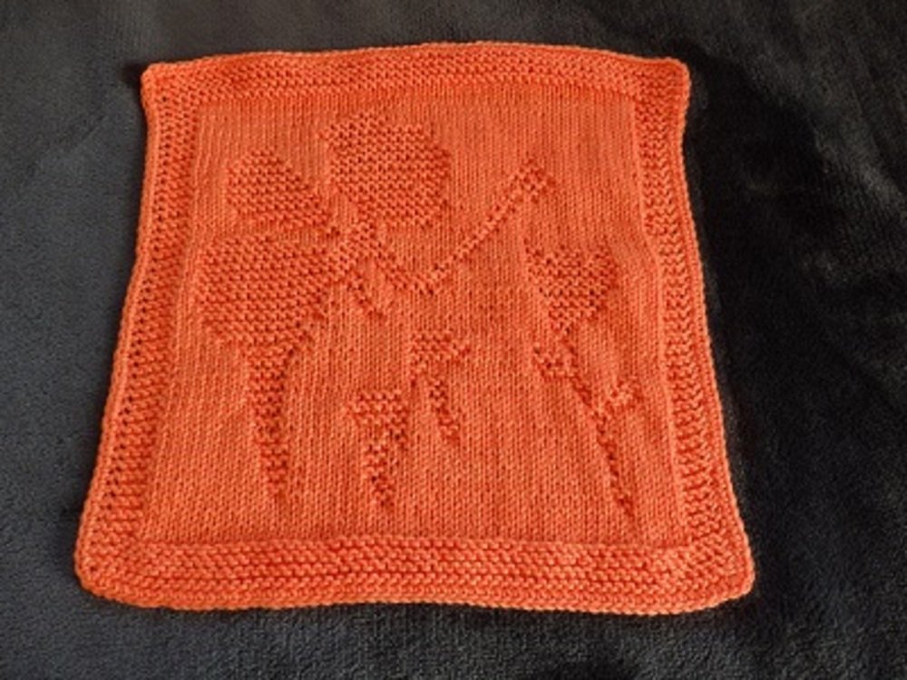 Knitting pattern washcloth / dishcloth &quot;Little Fairy&quot; - easy