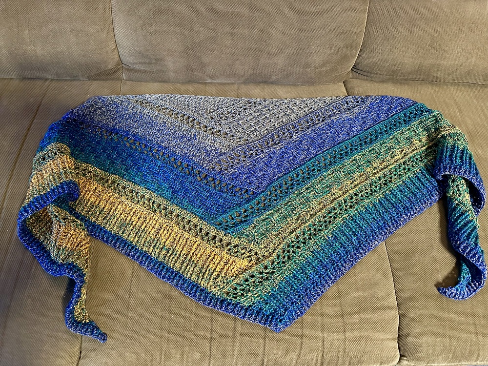 Crochet Pattern Flat Triangular Scarf &quot;Nemesis&quot; (aka Akaste 2.0)