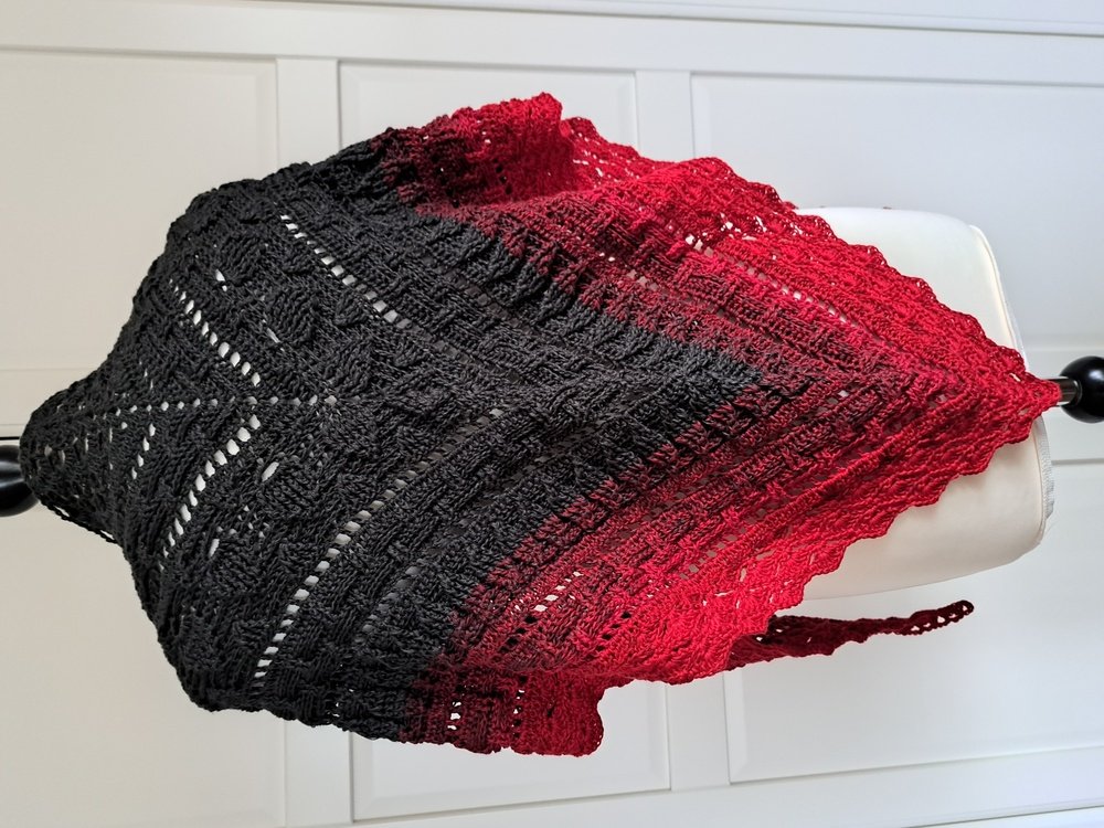 Crochet Pattern Triangular Scarf &quot;Leandris&quot;