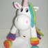 2 in 1: Trophäe oder großes Kuscheltier, Regenbogen Einhorn, Häkelanleitung als PDF