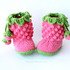 warm baby boots "Raspberry", en/de (size 0- 12 m.)