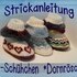 Gestrickte Baby- Dornröschenschuhe mit romantischen Rüschen und Herzen