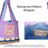 E-Book Shopper with Zipper,Tutorial and Pattern,PDF