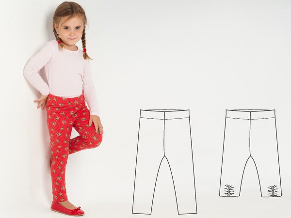 BIBI Baby girls leggings,sewing pattern for stretch pants
