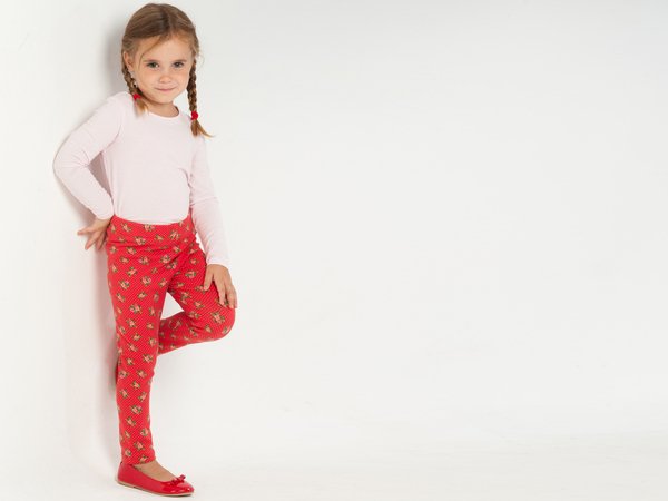 ENNA Baby girl leggings pattern. Easy stretch pants sewing pattern