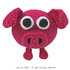 PDF crochet pattern tutorial amigurumi animal glotzi pig piggy stuff toy digital swine pork sow pink ebook hog file kids