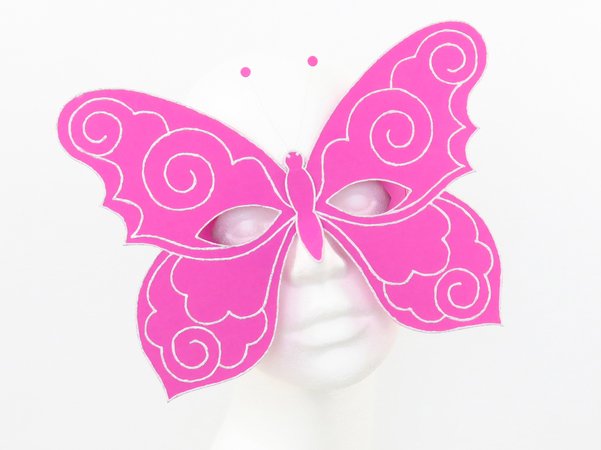 Augenmaske Schmetterling In Pink Bastelvorlagen Mit Anleitung