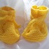 Strickanleitung Babyschuhe Gelb- auch für Anfänger