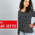 FrauJette - Fledermausshirt mit Musterwechsel XS-L