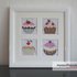 Stickdatei im Kreuzstich: 4 bunte Cupcakes