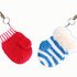 Keychain (Christmas tree decor)  "Mittens", size 8 cm