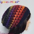 "Sydnes-Mixed" gehäkelte Beanie / Häkelmütze