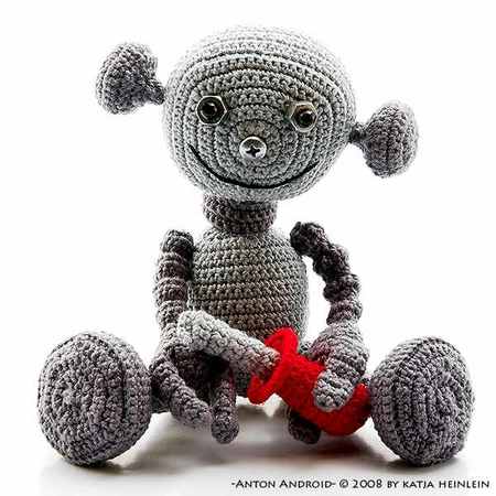 Anton Android, PDF Pattern tutorial amigurumi robot crochet