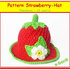 Crocheted Strawberry Hat (newborn - 12 years)