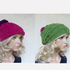 knit pattern for a cap/hat, cute women hat, slouchy, bobble-beanie