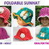 Foldable, airy sunhat, sizes newborn - adult, crochet pattern