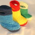 Babies first rubber boots in 3 different sizes (4/ 4,3/ 4,7 inches) crochet pattern