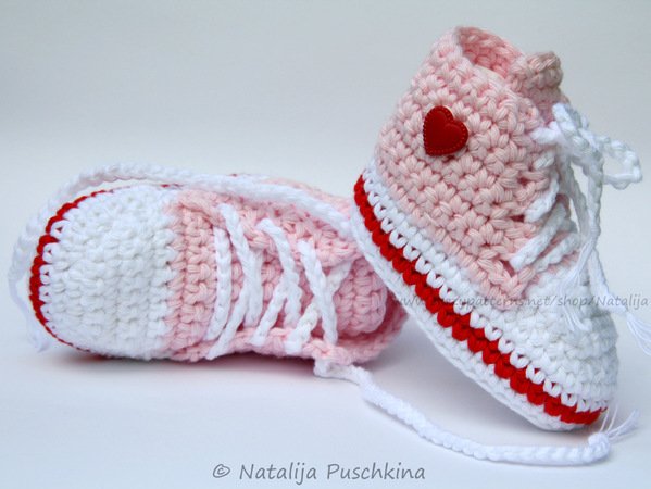 crochet baby tennis shoes