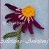 Applique Echinacea crochet pattern