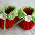 Crochet Pattern Strawberry Socks - Booties for baby 