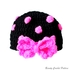 Crochet Polka Dot Hat With Bow- Baby - Adult Size