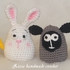 Amigurumi Easter hen, bunny, lamb, chick pattern