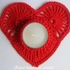 Crochet heart candle coasters, tealight holder