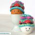 Crocheted Colorful Egg Cozies