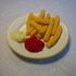 gehäkelte Rezepte: Pommes mit Ketchup