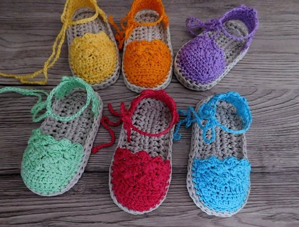 baby espadrilles crochet pattern free