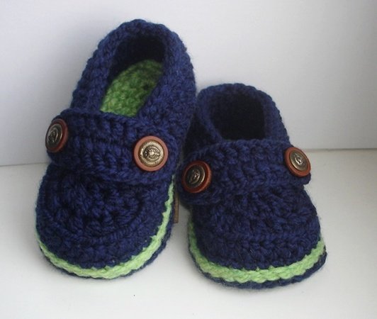 baby boy crochet booties