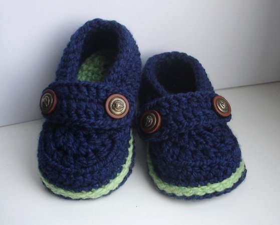 Easy Crochet Pattern Baby Loafers, Baby 