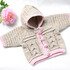 Baby and children's jacket with cable braid pattern Size: 0 m. - 5 y.