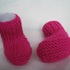 Strickanleitung Babyschuhe ohne Nadelspiel- pink bis 4 Monate- auch für Anfänger ideal