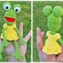 Fingerpuppe Frosch mit Kleidchen - Häkelanleitung