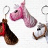 Keychain crochet horse