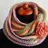 Variegated crochet scarf for girl