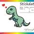 Stickdatei "Dino/ Dinosaurier" Pes Format (Deco, Brother, Babylock) 