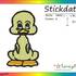 Stickdatei "Ente" Pes Format (Deco, Brother, Babylock) 