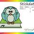 Stickdatei "Eule mit Buch" Pes Format (Deco, Brother, Babylock) 