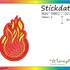 Stickdatei "Feuer" Pes Format (Deco, Brother, Babylock) 