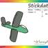 Stickdatei "Flieger / Flugzeug" Pes Format (Deco, Brother, Babylock) 