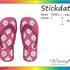 Stickdatei "Flip Flops" Pes Format (Deco, Brother, Babylock) 