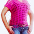 Pattern Crochet Tee Top, Adult Vest for Beginners size small to Large